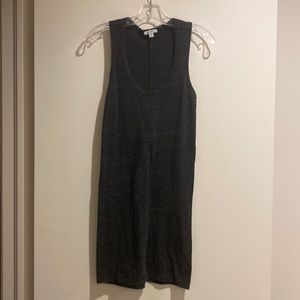 James Perse size 1 beach coverup / short casual dress black/charcoal grey